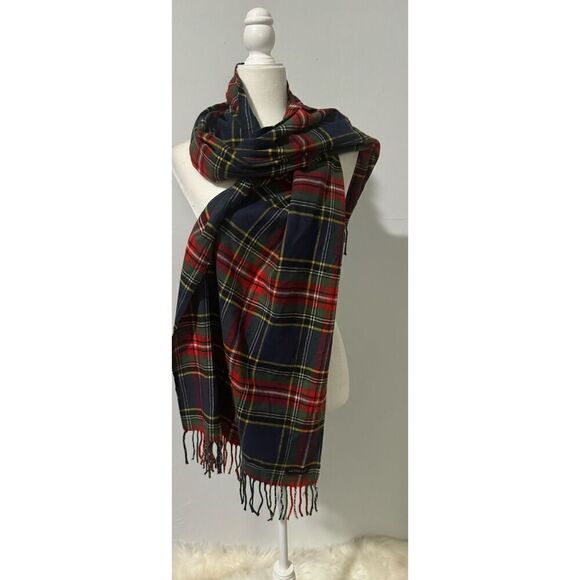 Land’s End plaid multicolor scarf - Picture 4 of 7